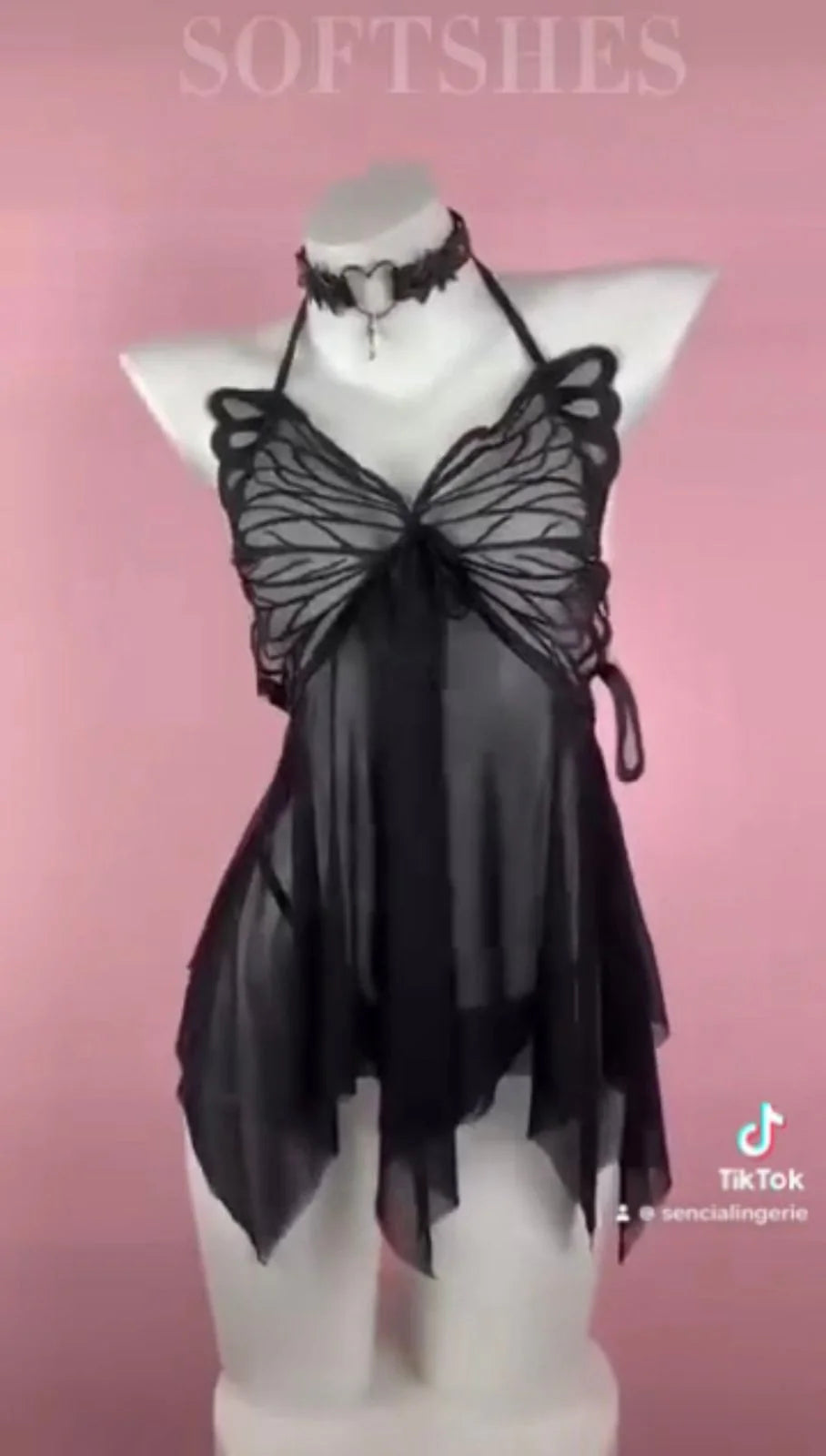 Butterfly Mesh Nightgown